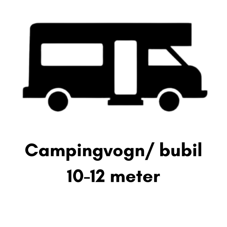 Campingvogn/bubil: 10 - 12 meter (inkl. straum)